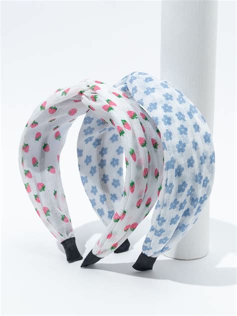 strawberry print headband